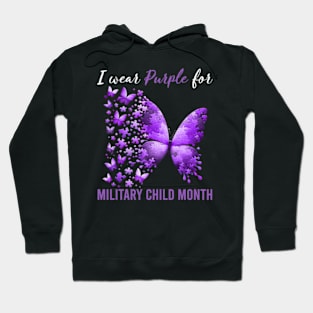 Purple Up For Military Kids Military Child Month, In April We Wear Purple Hoodie